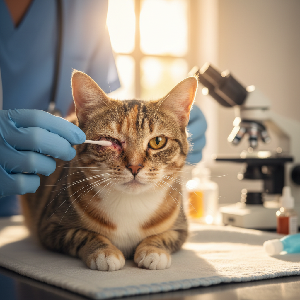 Vision Claire, Chat Heureux : Guide du Traitement des Infections Oculaires Félines au Maroc