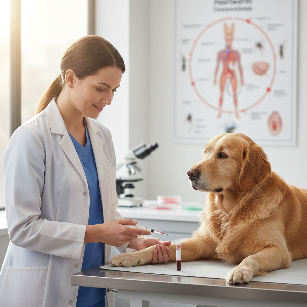 La Dirofilariose Cardiopulmonaire (Ver du Cœur) chez le Chien : Diagnostic, Défis du Traitement et Prévention Mensuelle à l'Ivermectine