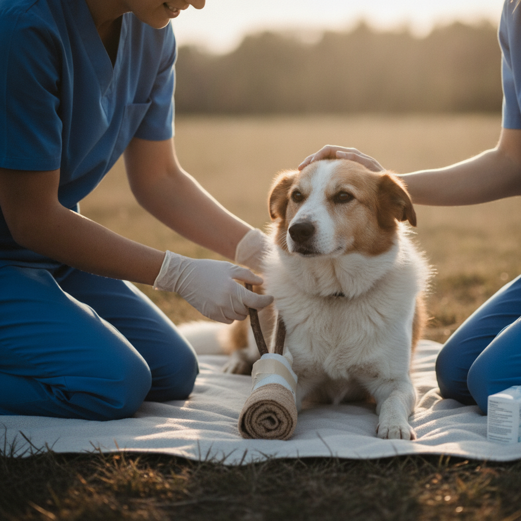 Ligne de vie pour les chiens errants : Premiers secours et rétablissement après une fracture pour les chiens au Maroc